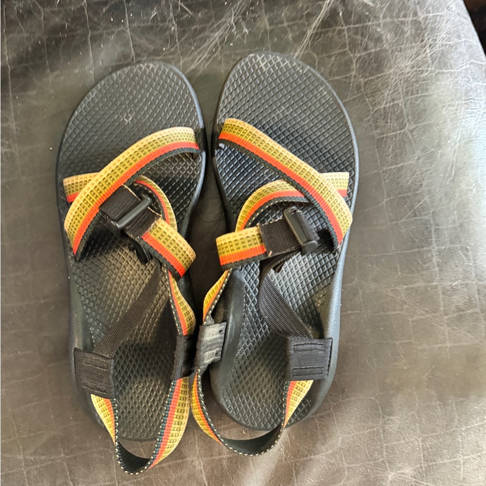 Chaco Sandals with Yellow and Red Straps